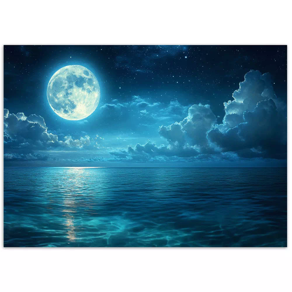 tapeta księżyc noc ocean